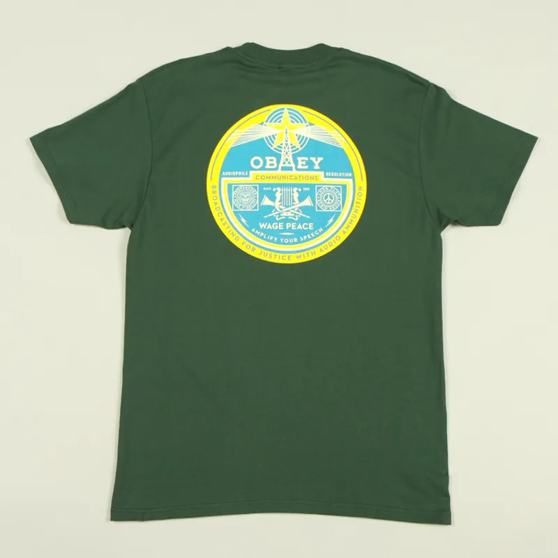 OBEY Radio Tower T-Shirt - Forest Green-2